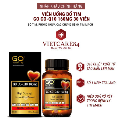 Bộ Sản Phẩm Giúp Tăng Cường Sinh Lực - Sinh Lý Nam, Làm Chậm Quá Trình Mãn Dục Nam: Go Man Plus 30 Viên, Bổ Tim Go Co Q10 160mg 30 Viên
