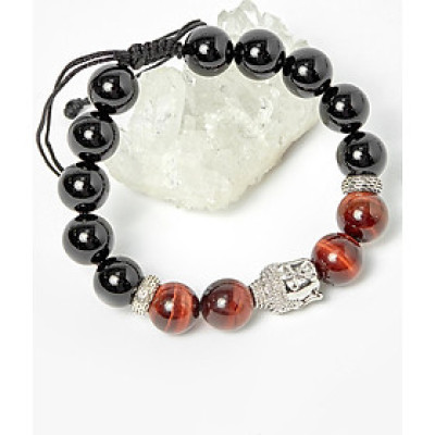 Vòng Tay Đá Thiên Nhiên Phối Charm Phật Hợp Kim Kết Dây Size Hạt 10mm - Ngọc Quý Gemstones