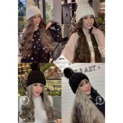 tóc mũ len thẳng️ cao cấp