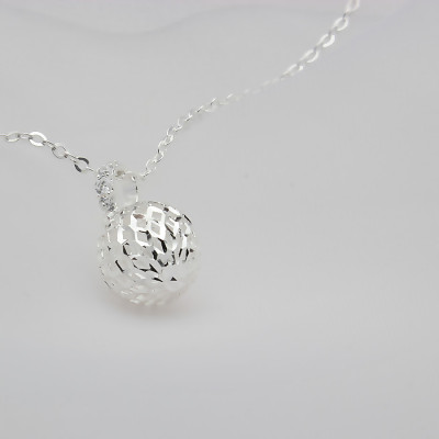 Dây Chuyền Nữ Bạc Hiểu Minh DMD423S Hình Cầu Phay Bạc Ta S925