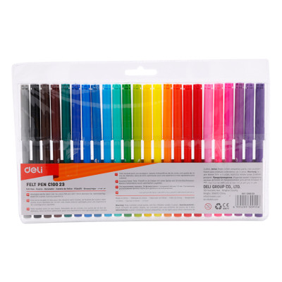 Vĩ Bút Dạ Nước 24 Màu Deli C10023 - Giao Màu Ngẫu Nhiên