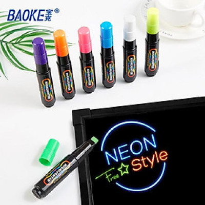 Hộp 6 Cây Bút Lông Màu Dạ Quang BAOKE | MP4902