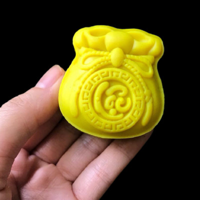 Khuôn trung thu lò xo, khuôn ép xôi túi tiền chữ Lộc loại 50 gram - Mã số 1131