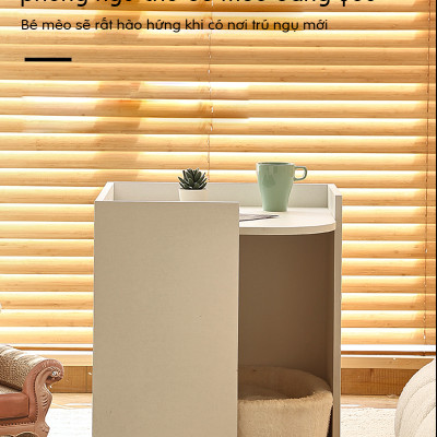 Nhà Cho Mèo Ngủ Kết Hợp Tủ Đựng Thức Ăn Chính Hãng IGA - GP194