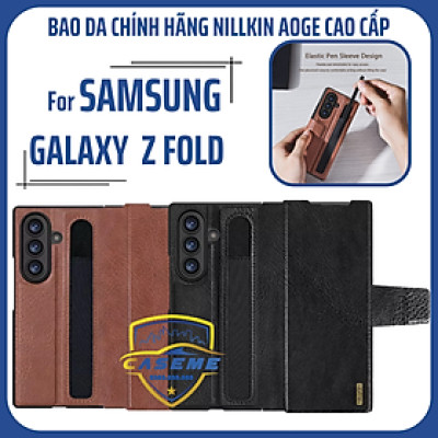 Bao Da Nillkin Aoge Leather Case Chính Hãng Cho Samsung Galaxy Z Fold7 – Sang Trọng, Siêu Bền, Bảo Vệ Toàn Diện - Hàng Chính Hãng