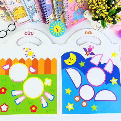 Sách - Conbo 4 cuốn Sticker Động Vật Đáng Yêu - Dành cho bé 2-5 tuổi - ndbooks