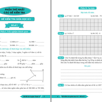Sách - 36 Đề Ôn Luyện Toán 4 - Biên soạn theo chương trình GDPT mới - ndbooks