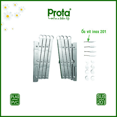 [CHÍNH HÃNG] Pat xếp gắn tường 19mm inox cao cấp (không bao gồm ống inox) - Bào hành 12 tháng