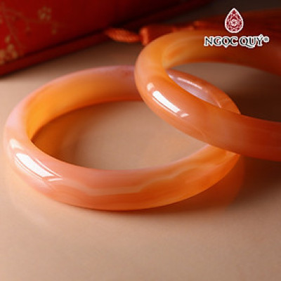 Vòng chalcedony bản hẹ dày 7-8mm - Ngọc Quý Gemstones