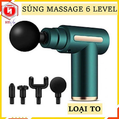 Súng Massage Cầm Tay, LOẠI TO, Máy Massage Cổ Vai Gáy 6 Level, Giảm Đau Nhức Mỏi Vai Gáy, Giãn Cơ - Hàng Nhập Khẩu