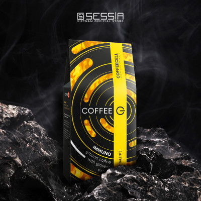 Combo 2 Gói Immuno - Cà Phê Rang Xay Với Nhân Sâm Hoàng đế COFFEECELL (250g x 2 Gói) - Bản giao hưởng hương vị trong một tách cà phê đen - Hàng Chính Hãng