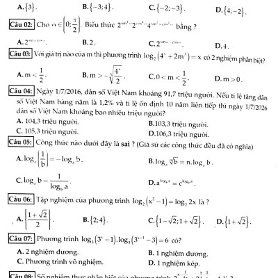 100 Đề Kiểm Tra Định Kì Trắc Nghiệm Toán Lớp 12