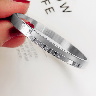 Vòng tay inox ENDLESS LOVE Hàn Quốc thời trang, phong cách và sang trọng VT193 - Màu bạc
