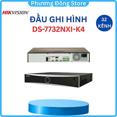 Đầu ghi hình IP 32 kênh HIKVISION DS-7732NXI-K4 xuất hình Ultra HD 4K 32 kênh nhận diện khuôn mặt ,.-Hàng chính hãng