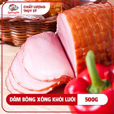 Dăm bông xông khói lưới/Small smoked ham in net (Whole)500GR/PE