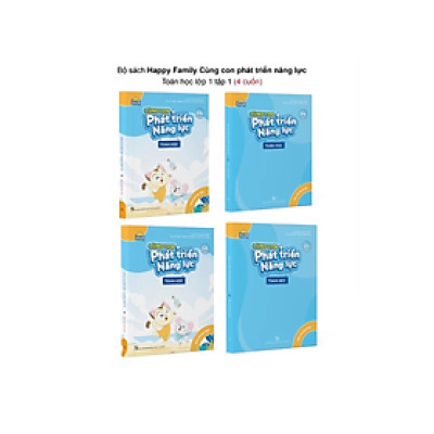 Combo 4 cuốn Happy family Cùng con phát triển năng lực Toán lớp 1 tập 1 - Nhiều tác giả - NXB Đại học Quốc gia Hà Nội - WinBooks