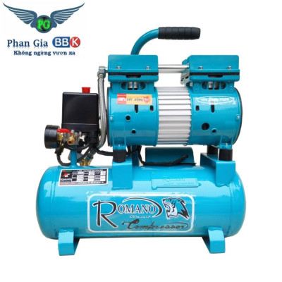 [chính hãƞg] Máy nén khí không dầu Romano 12L - 840W, 100% Dây đồng, Bảo hành 1 năm