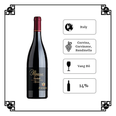Rượu Vang Đỏ Zenato Ripassa Valpolicella Ripasso Superiore
