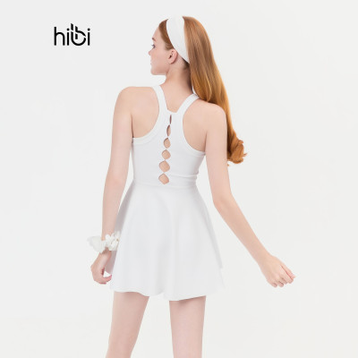 Váy Pickleball liền thân Hibi Sports D104 Kiểu phối cắt sò viền cổ, kèm mút ngực, chất vải cao cấp 
