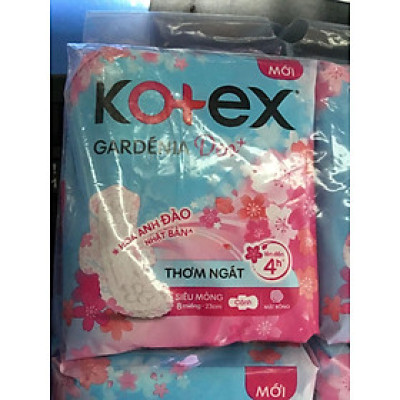 Combo 6 Gói Băng Vệ Sinh Kotex Hoa Anh Đào Gardenia Deo+ 23cm Siêu Mỏng Cánh Siêu Khử Mùi (8 miếng) - HSD luôn mới