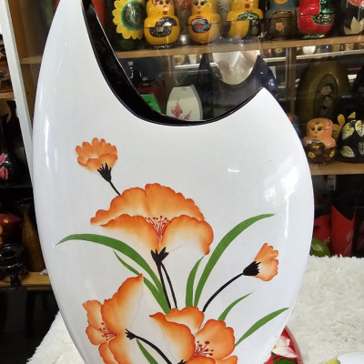 Bình hoa sơn mài cao cấp bình miệng cá với nhiều hoa văn khác nhau thích hợp cắm hoa, trang trí, làm quà tặng,....