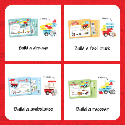 Đồ Chơi Bộ Xe Hơi Lắp Ráp Sáng Tạo Theo Chủ Đề TOONYKIDS - Creator Vehicle TN00322 [Tặng Kèm Sticker]