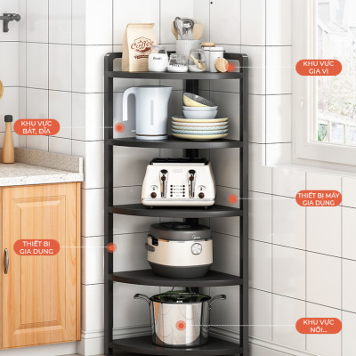 Kệ nhà bếp kệ lò vi sóng đa tầng khung thép chống ghỉ phủ sơn tĩnh điện thương hiệu IGA - GM119
