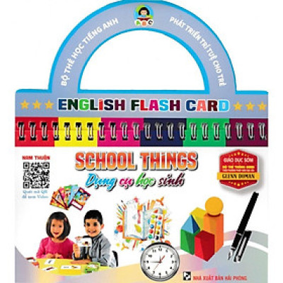 Sách - Bộ Thẻ Học Tiếng Anh - Phát Triển Trí Tuệ Cho Trẻ - Dụng Cụ Học Sinh - Hồng Ân