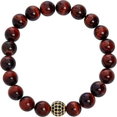 Vòng Đá Mắt Hổ Đỏ 8mm Ngọc Quý Gemstones w6