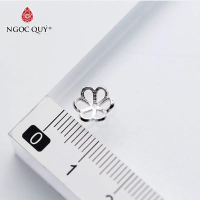 Combo 11 cái charm bạc chụp hạt hoạ tiết hoa văn - Ngọc Quý Gemstones