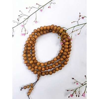 Vòng tay/Chuỗi tràng 108 hạt gỗ Bách Xanh - Tài Lộc- Bình An ( Mian .vn)