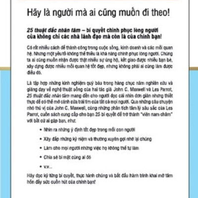 25 Thuật Đắc Nhân Tâm