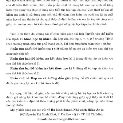 Tuyển Tập Đề Kiểm Tra Định Kì Khoa Học Tự Nhiên Lớp 9 (Dùng Chung Cho Các Bộ SGK Hiện Hành) (HA)
