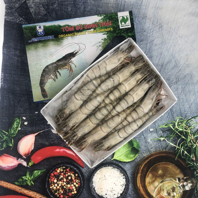 Tôm sú nguyên con sinh thái Seaprodex kích cỡ 10 con/hộp, 500gr