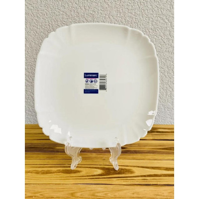 Đĩa(dĩa) thủy tinh Lotusia 23cm N3620, thủy tinh cường lực không chứa chì, dùng cho lò vi sóng và máy rửa bát