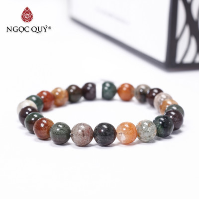  Vòng tay trơn thạch anh ưu linh đa sắc size hạt 8mm - Ngọc Quý Gemstones
