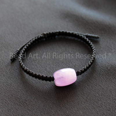 Vòng Tay Thắt Dây Lu Thống T.A Tím 14x10MM, Hoả, Thổ, Vòng Tay Phong Thuỷ, Chuỗi Hạt S50 - Bead Art