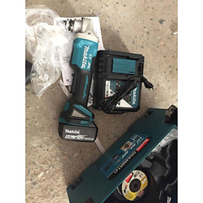 MÁY MÀI GÓC DÙNG PIN  100 MM 18V (01 SẠC NHANH ,02 PIN 18V/ 5.0AH) MAKITA DGA408RTJ1- HÀNG CHÍNH HÃNG