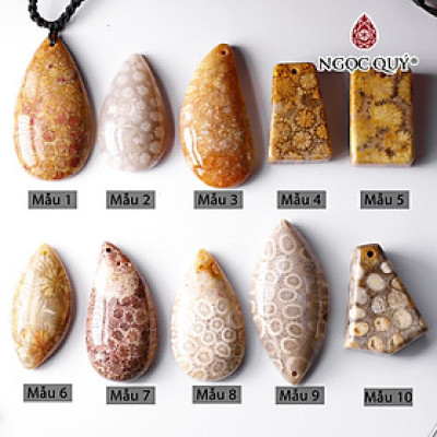 Mặt dây chuyền đá san hô 33-51mm mệnh thủy kim - Ngọc Quý Gemstones