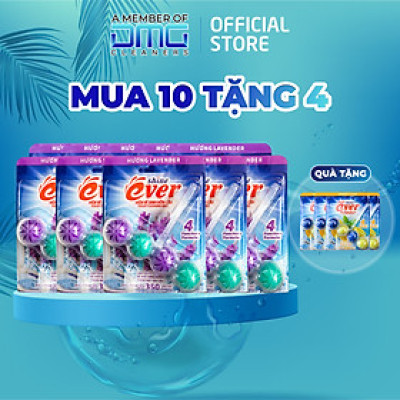 Combo 10 vỉ viên treo bồn cầu hương Lavender tặng kèm 4 vỉ hương Chanh