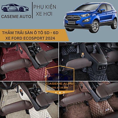 [FORD ECOSPORT] Thảm Trải Sàn, Lót Sàn Ô Tô 5D 6D Thiết Kế Theo Xe FORD ECOSPORT 2024 Chống Nước, Không Mùi - MẪU Ô VUÔNG - Hàng Chính Hãng
