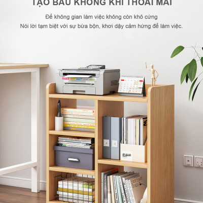 Kệ Đa Năng Lưu Trữ Đồ Dùng, Giá Sách Có Bánh Xe Thương Hiệu IGA - GP173