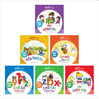 Sách - 365 Ngày Phát Triển Trí Tuệ: Học Tập ( Bộ 6 Cuốn ). Tặng bút/ sổ tay