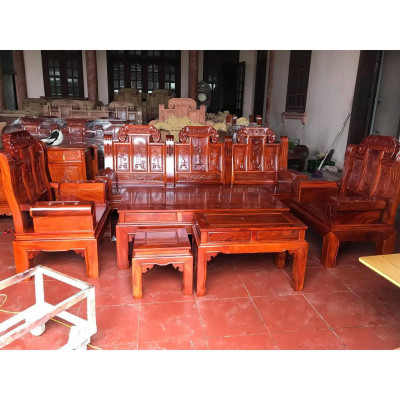 Bộ bàn ghế âu á kiểu như ý tay hộp gỗ lim bộ 2m2 và bộ 2m4