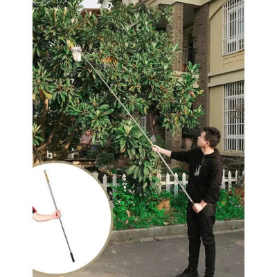 Sào Vợt Inox Hái Trái Cây Cao Cấp – Rút Dài Tới 6M, Kèm 4 Phụ Kiện Tiện Lợi Hàng Xịn Loại 1