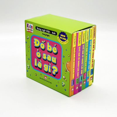 Bách Khoa Tri Thức Bằng Hình - Trọn Bộ 4 Hộp Từ Điển Bằng Hình Đầu Tiên Của Bé ,Đố Bé ở Sau Là Gì ( Bìa Cứng )