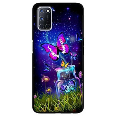Ốp lưng dành cho Oppo A52 - A72 - A92 mẫu Bướm Đêm Hồng Xanh