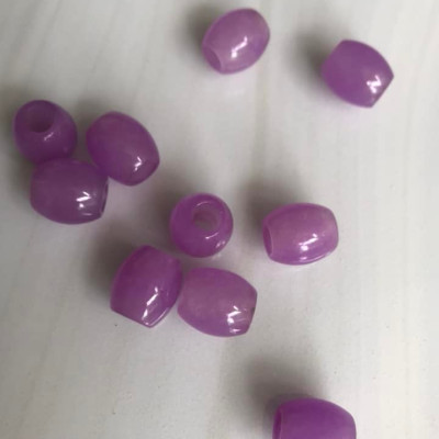 HẠT LU BỤNG TRÒN VO XINH ĐÁ MÃ NÃO TÍM TÍM NHẸ TƯƠI ĐẸP NỮ LÀM MẶT DÂY CHUYỀN và PHỐI VÒNG TAY Size Dài 14mm x dầy 13mm NỮ MỆNH HỎA THỔ Ạ