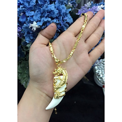 Dây chuyền nam ống trúc mặt rồng 