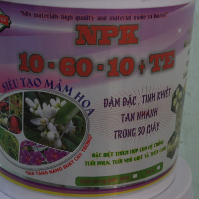 XÔ PHÂN BÓN TẠO MẦM HOA NPK 10-60-10 TE 